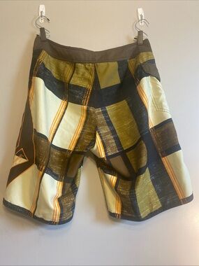 Volcom Men’s Checked Multicolored Board Shorts Size 36 Y2K